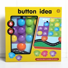 Маленькие руки кнопки искусства Цвет Соответствующие мозаики наборное поле гриб ногтей головоломки для раннего развития игрушки для детей