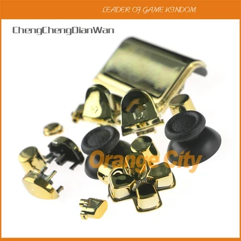 

10sets/lot ChengChengDianWan CUH-ZCT2 JDM 040 Thumbsticks Dpad R1 L1 R2 L2 Button Chrome full buttons for ps4 pro jds-040