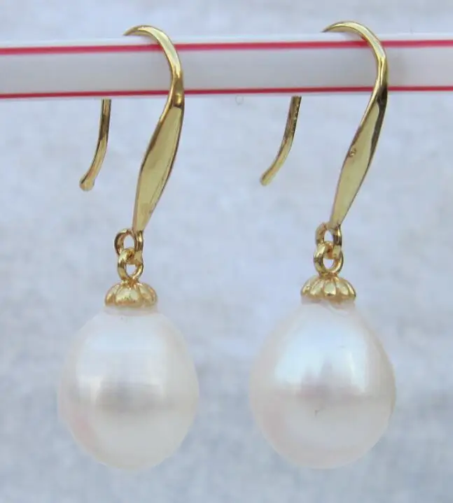 Хит огромные серьги с жемчугом ААА 10 5x13 мм 14 k/20 Gold | Украшения и аксессуары