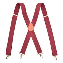 Взрослый мужской четырехзажимный бретель с крючками Регулируемый x-образный монохромный универсальный ремень зажим бронзовая Пряжка модная пряжка