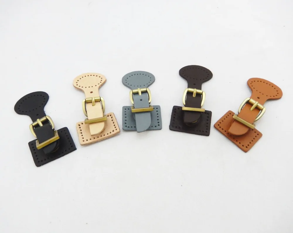 Wholesale 20pcs/lot DIY cowhide leather bag buckle,high quality leather