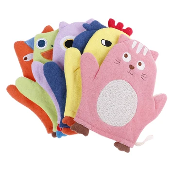 

1PCS Cute Kawaii Animal Fox Penguin Cartoon Soft Baby Bath Brush Newborn Baby Shower Glove Kid Necessaries