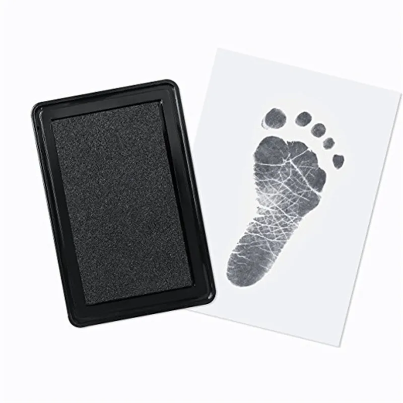 Новорожденный отпечаток ноги фоторамка комплект нетоксичный чистый сенсорный чернильный коврик для ребенка подарок