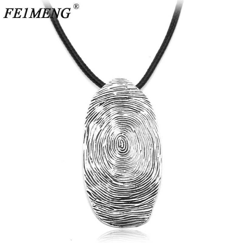 

Unique Fingerprint Necklace Vintage Punk Statement Long Choker Pendant Necklaces For Women Fashion Jewelry Collar Accessories