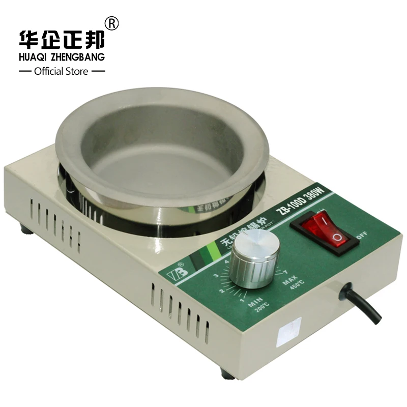 Lead Free Soldering Pot Soldering Desoldering Bath Titanium Plate 100mm 220V 380W High Temperature Resistance Tin Melting Pot spat1010 220v 700w solder pot tin melting furnace 400degree thermoregulation soldering desoldering bath lead free soldering pot