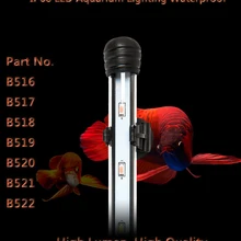 Синий, белый, красный 45 см, 6 Вт, аквариумный светодиодный светильник, яркий погружной светильник, светильник для аквариума, украшение, ac110-ac240v