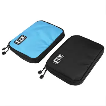 

2 Colors Portable Digital Accessories USB Cable Power Bank Storage Bags Earphone Travel Storage Earphone Cable Organizer Box
