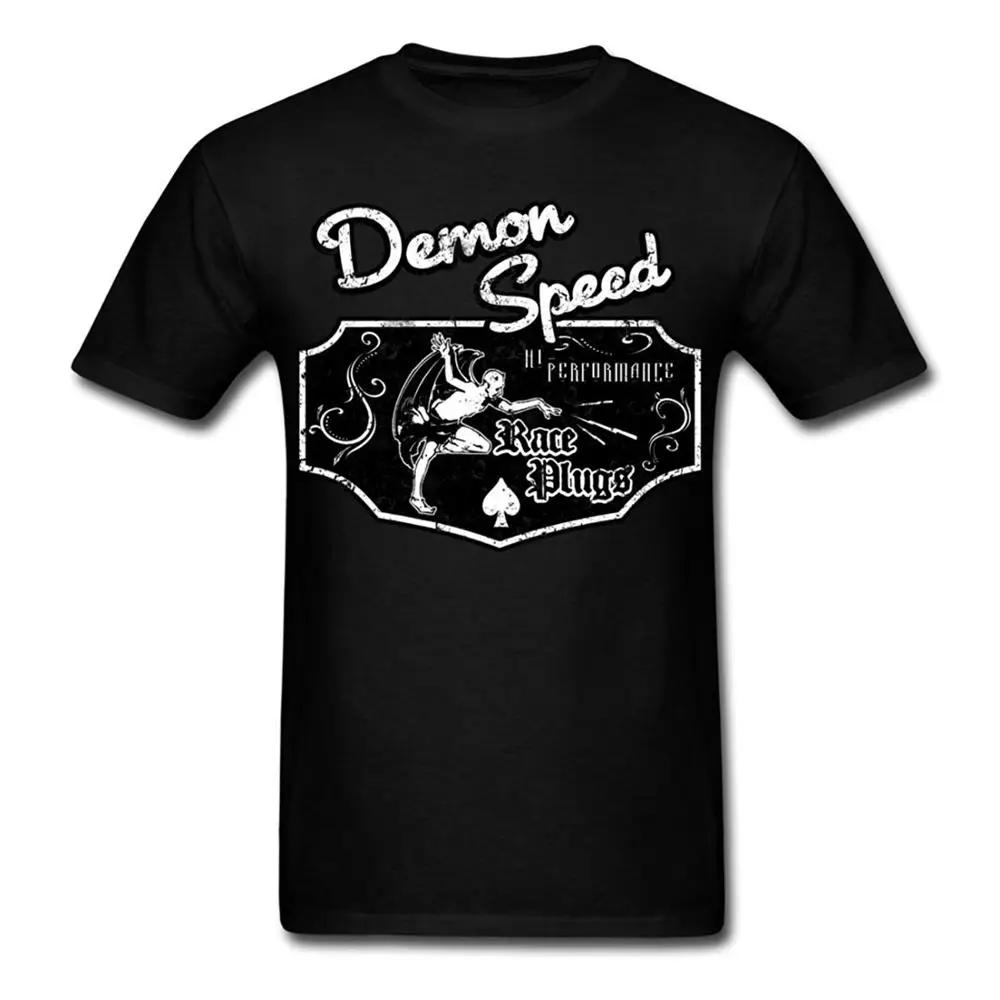 Tee Shirt Design Crew Neck Men Casual Short Demon Speed Hi Performance Race Plugs Shirts | Мужская одежда