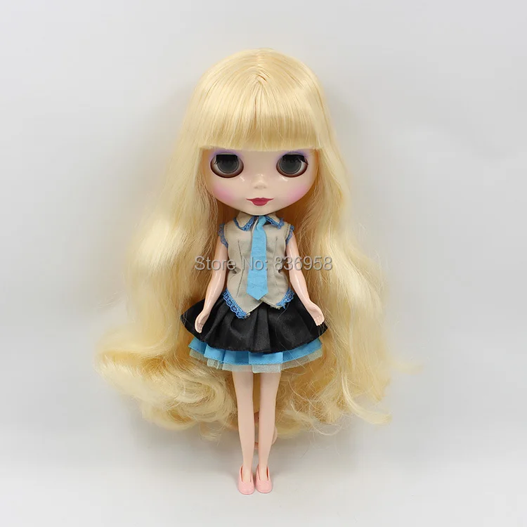 

Free shipping factory blyth doll BL349 GOLDEN wavy hair normal regular body 1/6