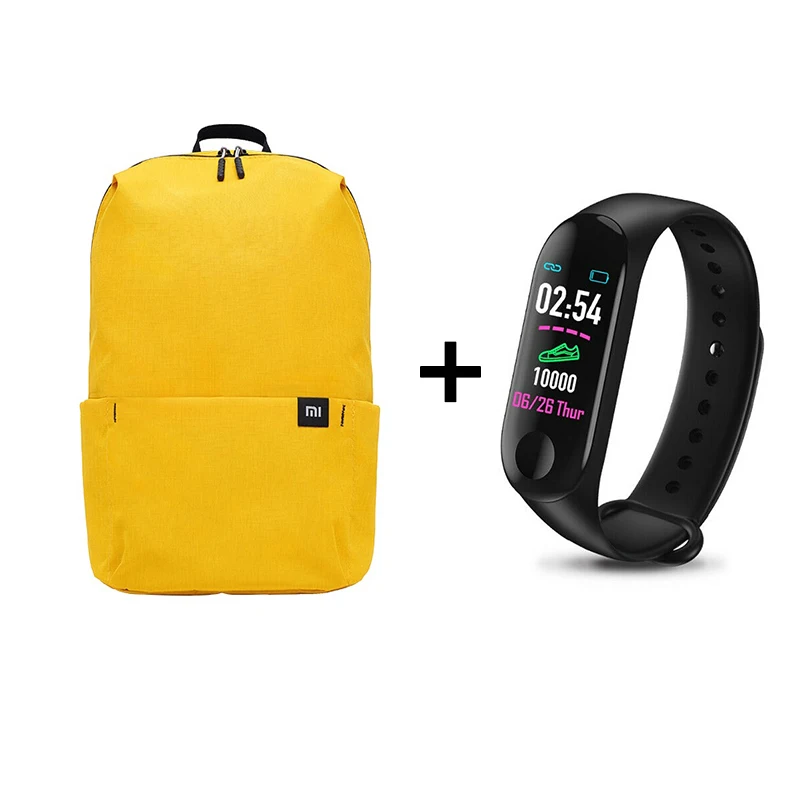 Yelow N M3 wristband Xiaomi Mi рюкзак 10л сумка 8 цветов 165 г городской Досуг Спортивный нагрудный пакет сумки для мужчин и женщин маленький размер плеча Unise - Цвет: Yelow N M3 wristband