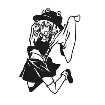 

Touhou Project Sticker Anime Cartoon Moriya Suwako Car Decal Sticker Vinyl Wall Stickers Decor Home Decoration