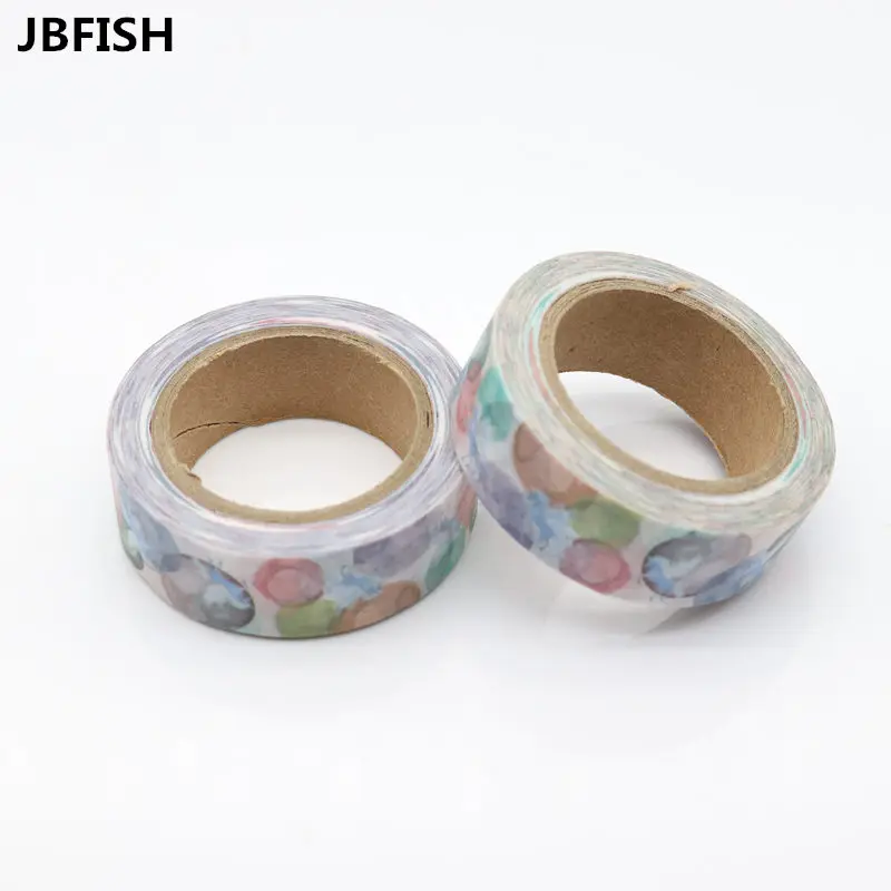 

JBFISH Candy Color Green Bubble Washi Paper Masking Tapes DIY Tape Scrapbooking Sticker Decorative Stickers Party Favors 8110