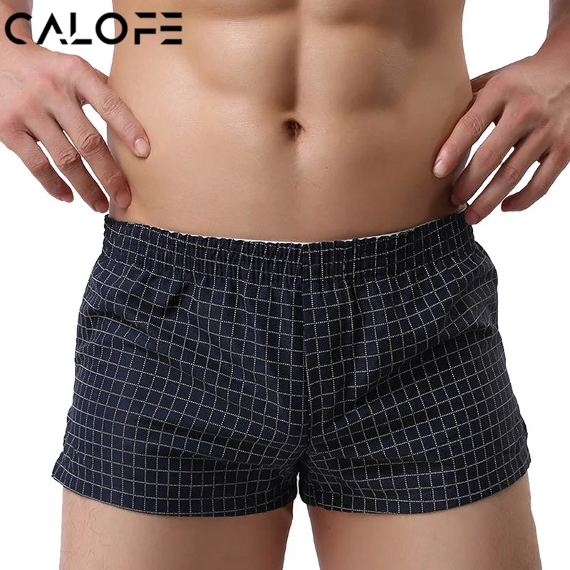 CALOFE Men Underpants Dot Print Shorts Boxers Homme Masculina Homewear ...