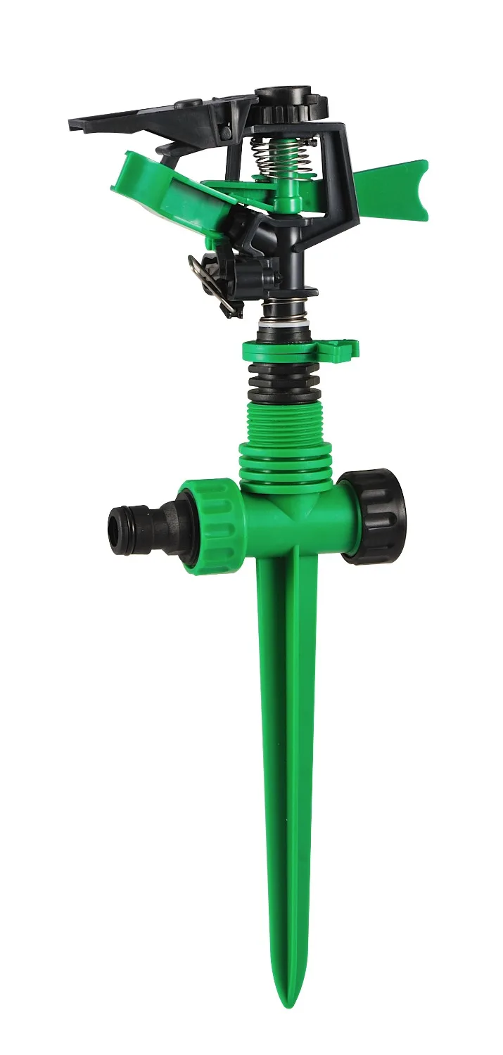 1/2" plastic rotating rotary sprinkler impulse impact automatic garden watering nozzle free