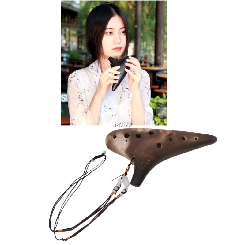 

Professional 12 Hole Alto C key Ceramic Ocarina Classic Musical Instrument
