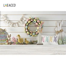 Laeacco Easter Eggs Chick Wooden Board Floor Scene Baby Children Photography Backgrounds Photographic Backdrops For Photo Studio