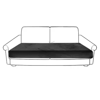 

Sofa Cushion Cover Imitation Silver Velvet Elastic Cushion Cover Dust Cover Living Room Decoration Home Office