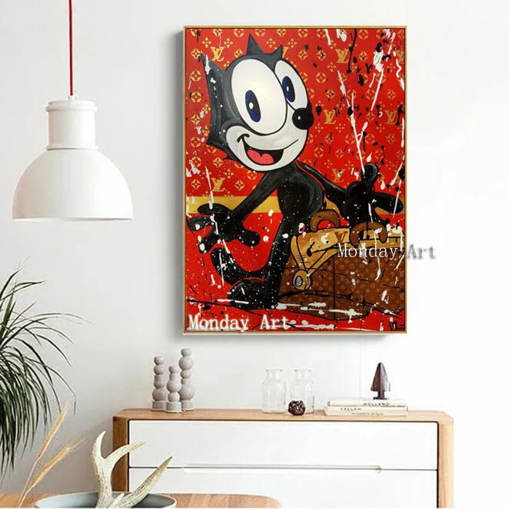II hand-made-oil-painting-street-art-Alec-Monopoly-artworks-Richie-Rich-on-canvas-painting-for-bedroom (1)