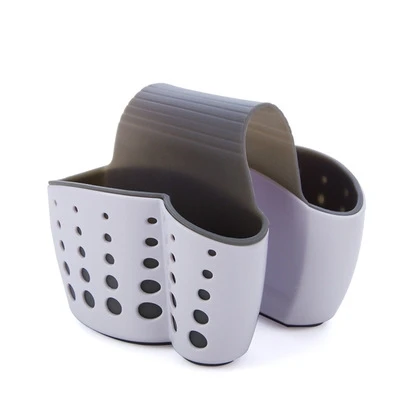 2 Sided Kitchen Sponge Drain Rack Sink Scouring Pad Hanging Storage Basket Cleaning Brush Holder Bathroom Organizer Soap Shelf9