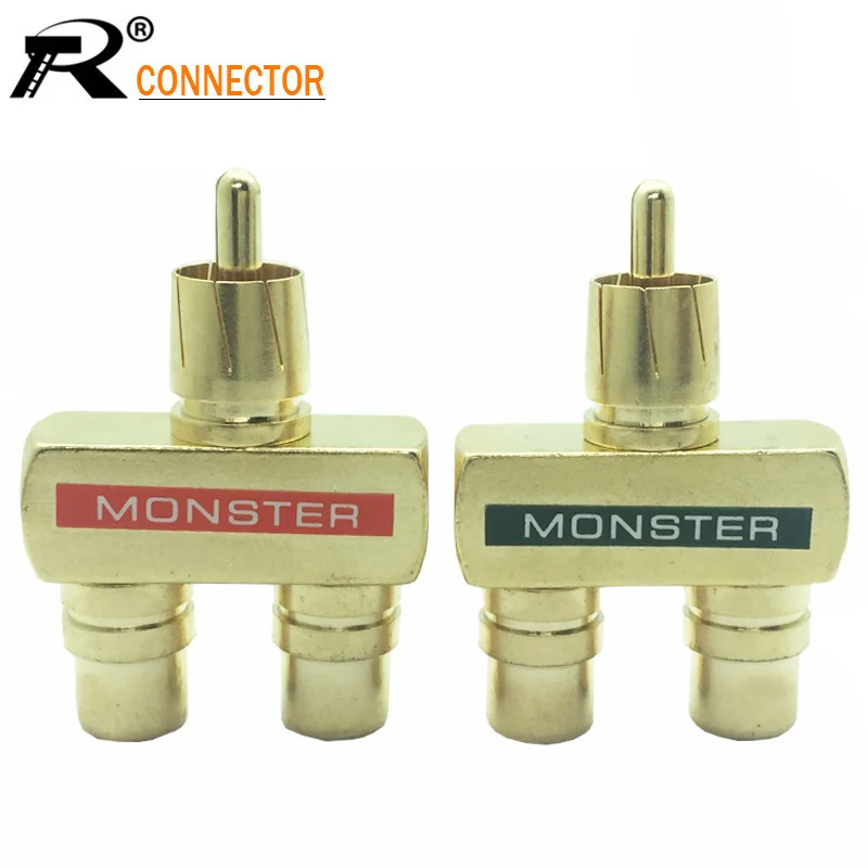 2Pcs1Pair Copper Rca Audio Y Splitter Plug Adapter 1 Male To 2 Female Gold Plated Connector 3 Way huismerk kopen in de aanbieding 2Pcs1Pair Copper Rca Audio Y Splitter Plug Adapter 1 Male To 2 Female Gold Plated Connector 3 Way huismerk kopen in de aanbieding