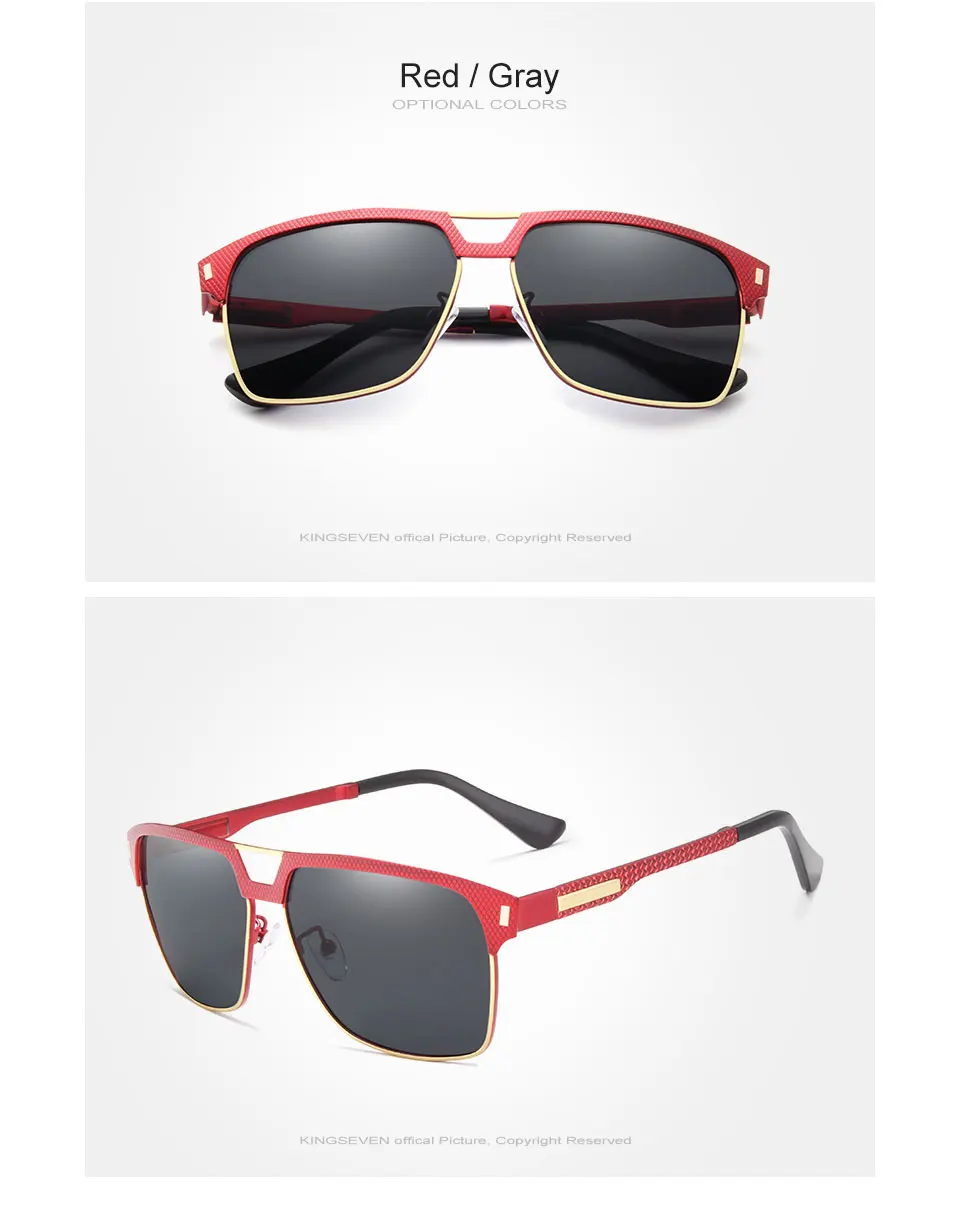 KINGSEVEN, Брендовые мужские Модные поляризованные солнцезащитные очки для вождения, пластиковые очки с защитой от ультрафиолета, дизайнерские солнцезащитные очки для путешествий