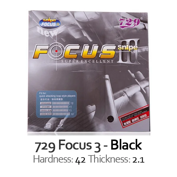729 Дружба фокус 3(Focus III, Loop offension) Настольный теннис резиновая губка для пинг-понга - Цвет: Black H42 T2.1
