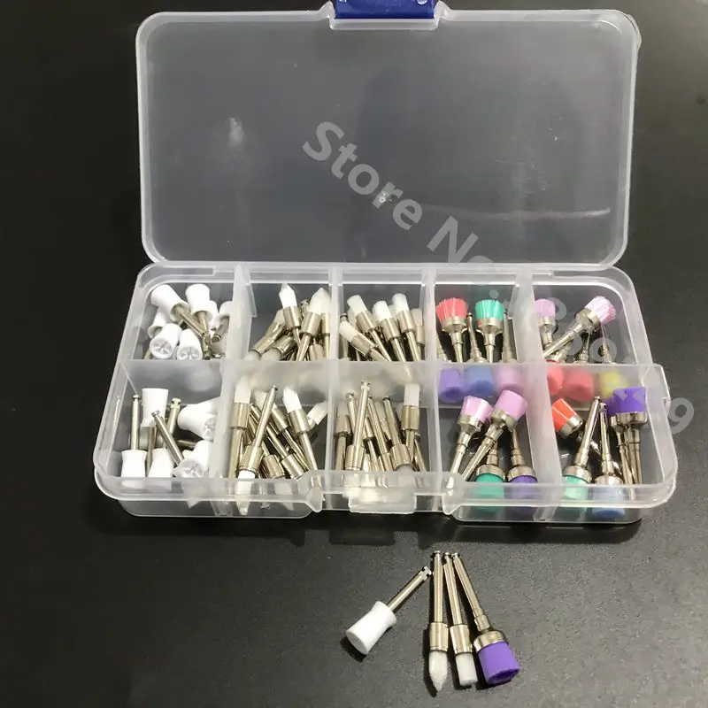 80pcs/box Dentist Tool Kit Dental Polishing Brush Polisher Prophy