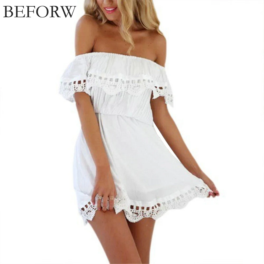 BEFORW 2016 New Summer Style font b Women b font font b Dress b font Slash