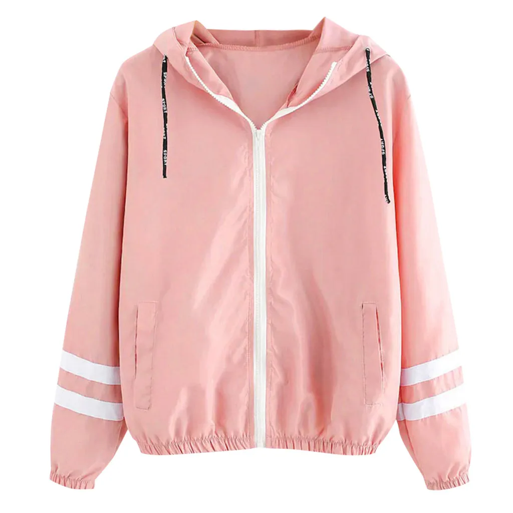 

Women Basic Jackets 2019 Female Long Sleeve Windbreaker Jacket Women Thin Skinsuits Coat