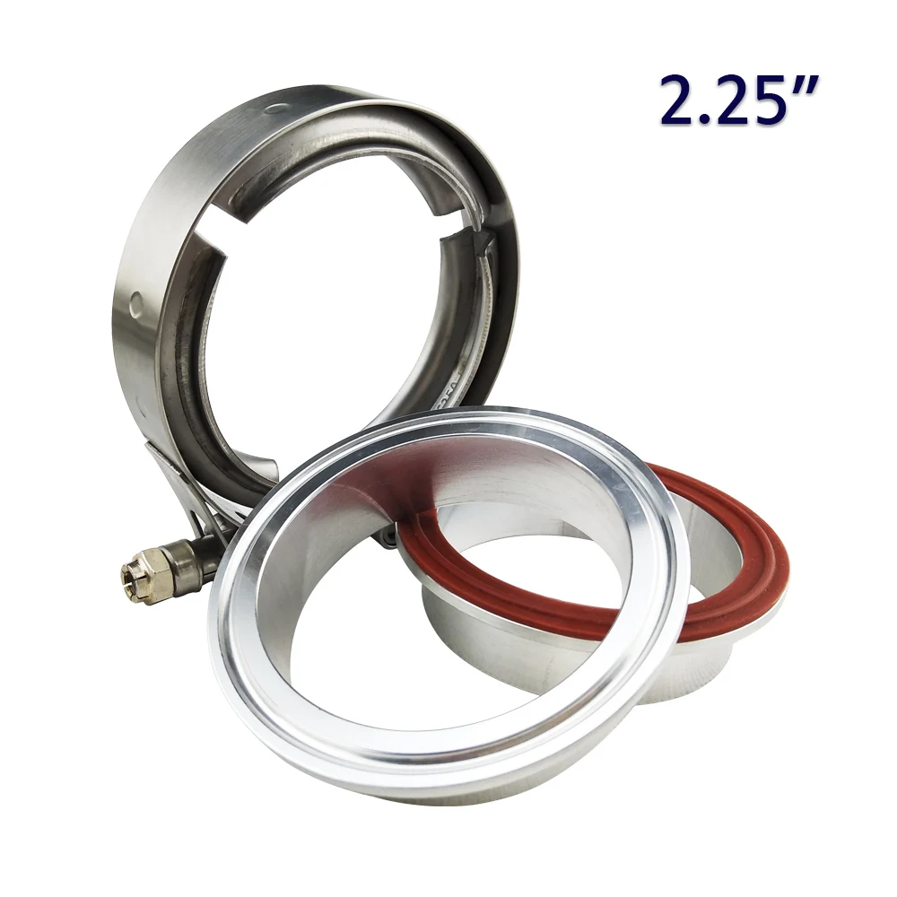 

ZUCZUG 2.25" turbo/exhaust pipes/downpipes Stainless steel V Band Clamp with Aluminum flanges kit