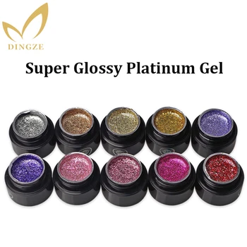 

New Product Vernis Semi Permanent Shiny Platinum Gel Glitter Color Gel Varnish 11 Colors Gel MONASI