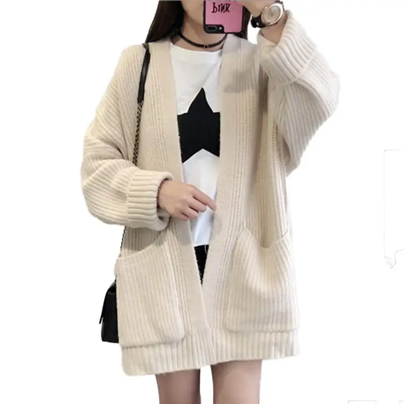 Best Price Women 2019 Spring Autumn Loose Casual Knitted Sweaters Coats Female Long Sleeve Cardigans Ladies Solid Oversized Outerwear V706 Best Price Women 2019 Spring Autumn Loose Casual Knitted Sweaters Coats Female Long Sleeve Cardigans Ladies Solid Oversized Outerwear V706