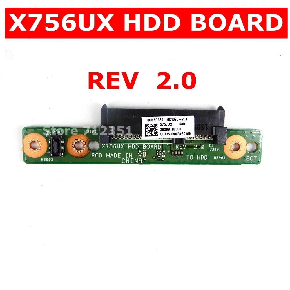 Плата для жесткого диска X756UX REV 2 0 ASUS X756U X756UJ X756UA X756UAM X756UV X756UQ X756UQK тест платы
