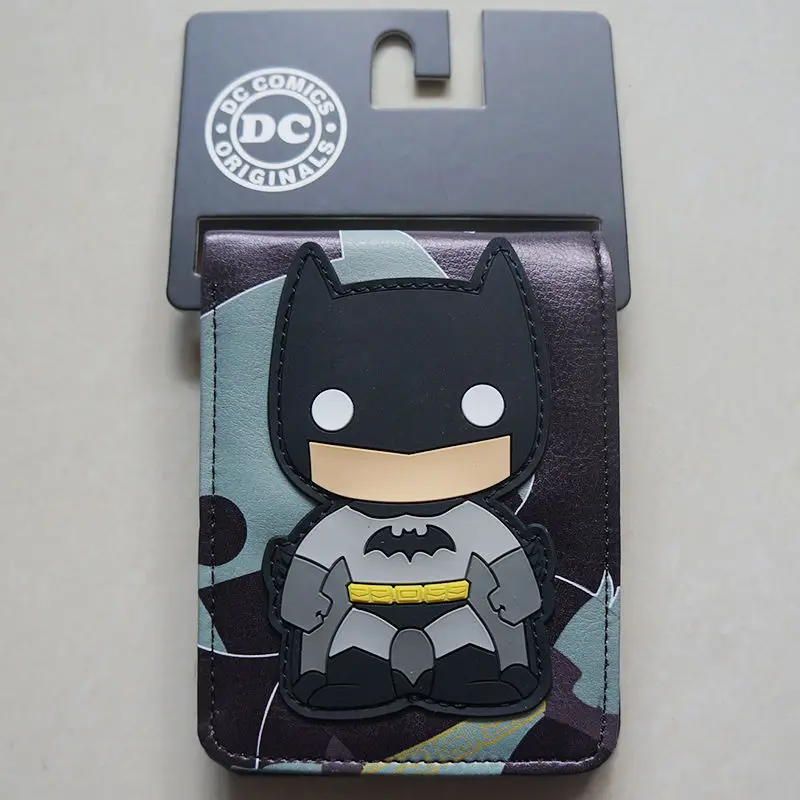 

2018 New DC Comics The Batman Q Edition character wallets Purse Gray Leather Hot W038