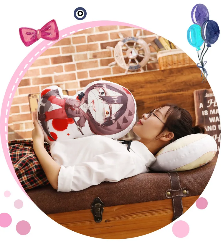 Аниме ангелы смерти 50 см мультфильм мягкие куклы подушки детские игрушки подарок для детей Любовь Pet #996