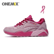 Original ONEMIX Running Shoes for Women Trainers Pink Ribbon Pig Eight Leather Zapatos de Deporte Mujer Sneakers Free Ship