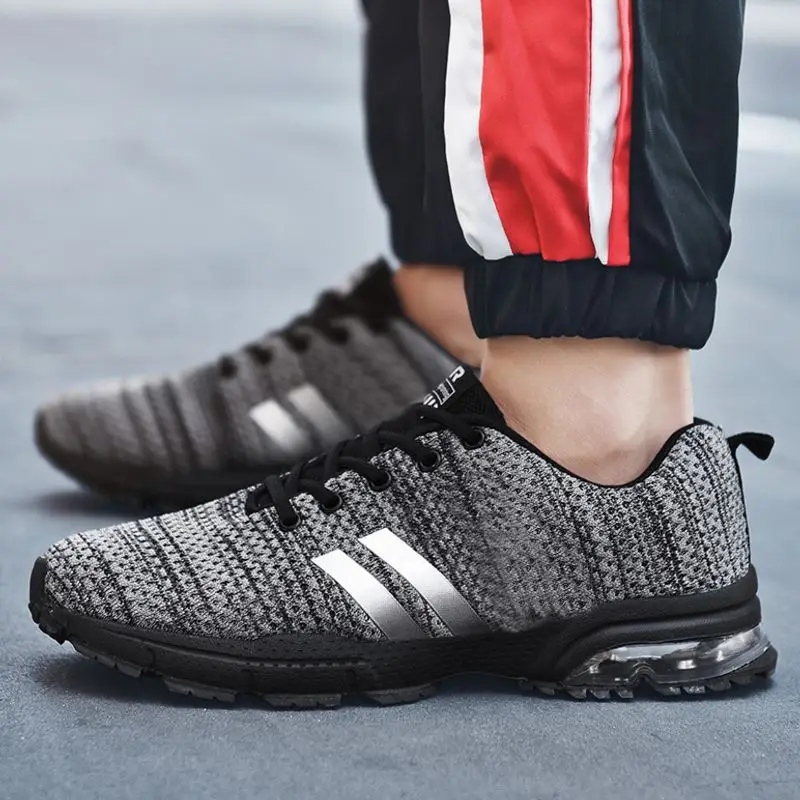 FitWee беговые кроссовки мужские кроссовки Пара Спортивная обувь для бега Zapatillas уличная дышащая тренировочная Мужская обувь Размер 35-47