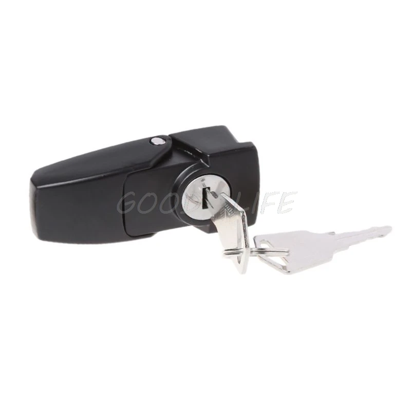 Cabinet Black Coated Metal Hasp DK604 Security Toggle Lock With Two Keys