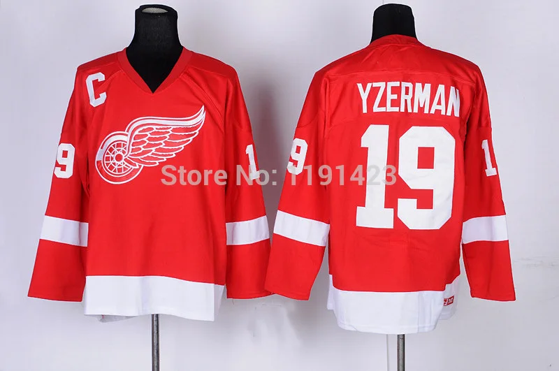 Men's Detroit Red Wings #19 Steve Yzerman White CCM Vintage Throwback Jersey  on sale,for Cheap,wholesale from China