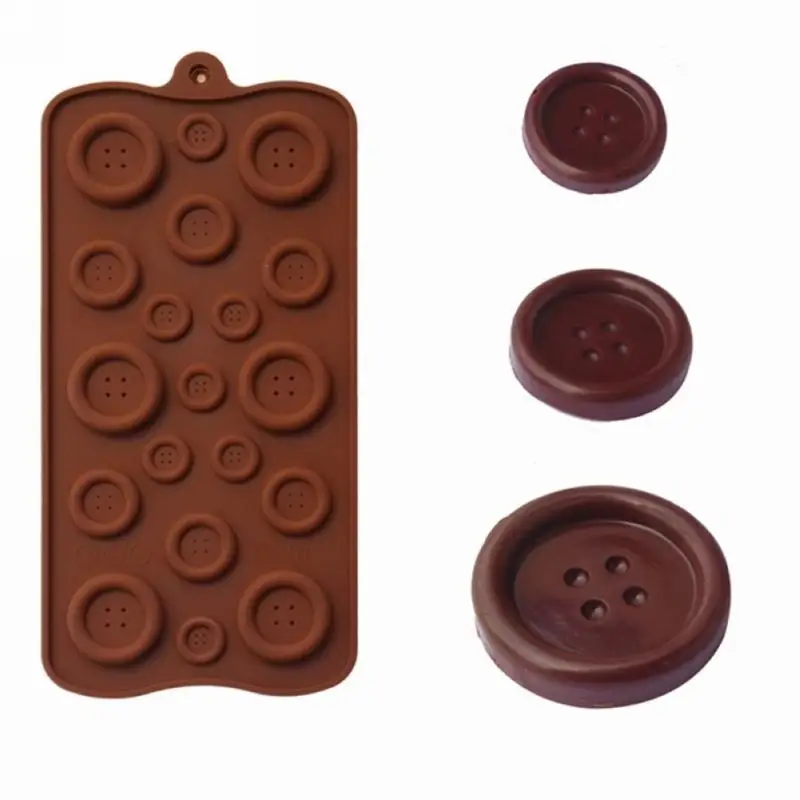 ANGRLY Button Shape Chocolate Mould Buttons Chocolate Molds Cake Cookie