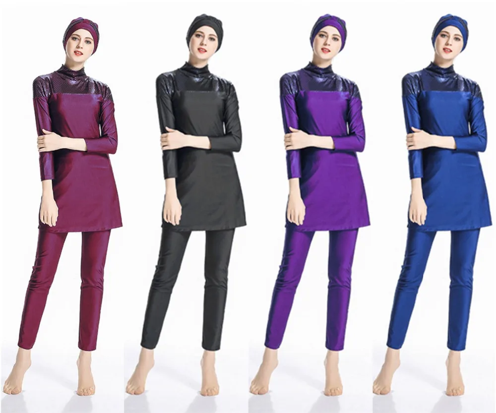 2018-Women-Plus-Size-Printed-Floral-Muslim-Swimwear-Hijab-Muslimah-Islamic-Swimsuit-Swim-Surf-Wear-Sport (6)
