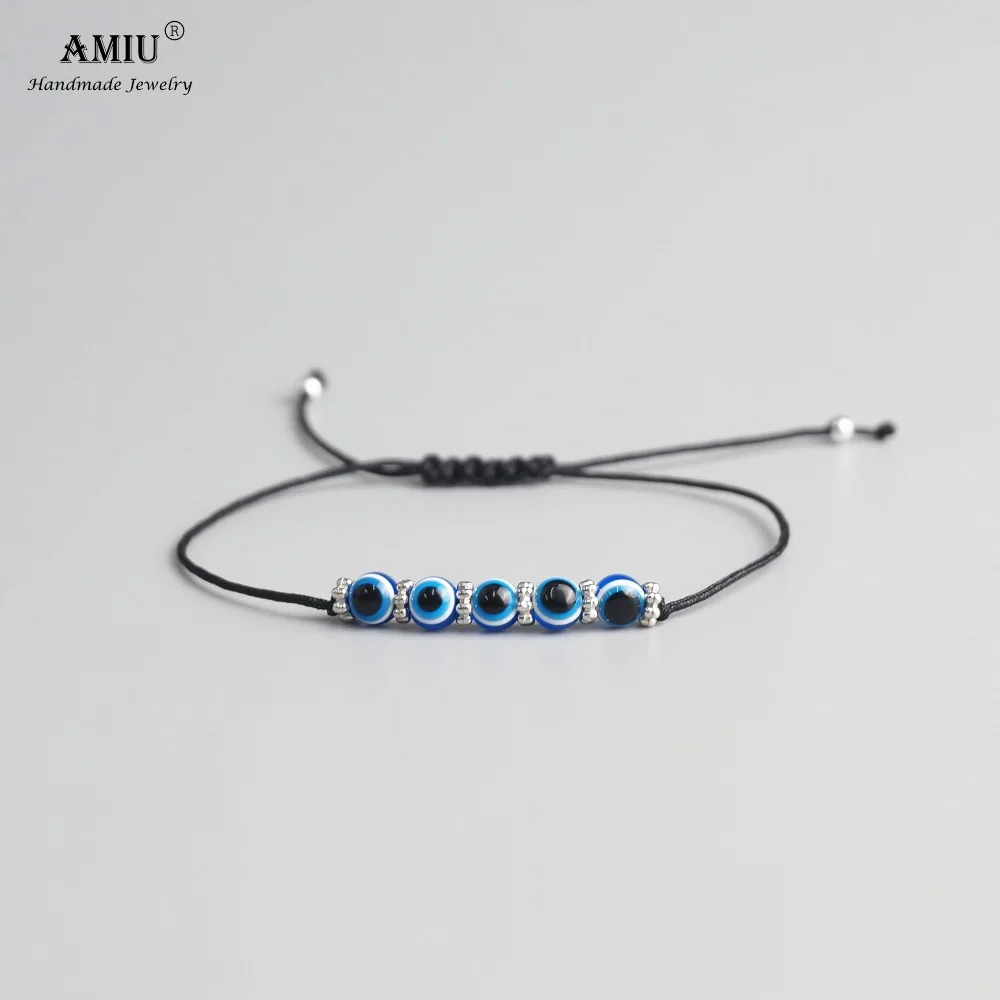 

AMIU Handmade Turkish Lucky Evil Eye Bracelets For Women Brazilian Designer String Thread Rope Bracelet Braided Rope Jewelry
