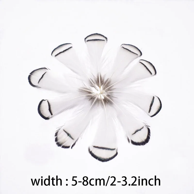 

Top quality 50pcs natural pheasant feathers for crafts 5-8CM DIY white feathers for jewelry making Accessories plumes materials