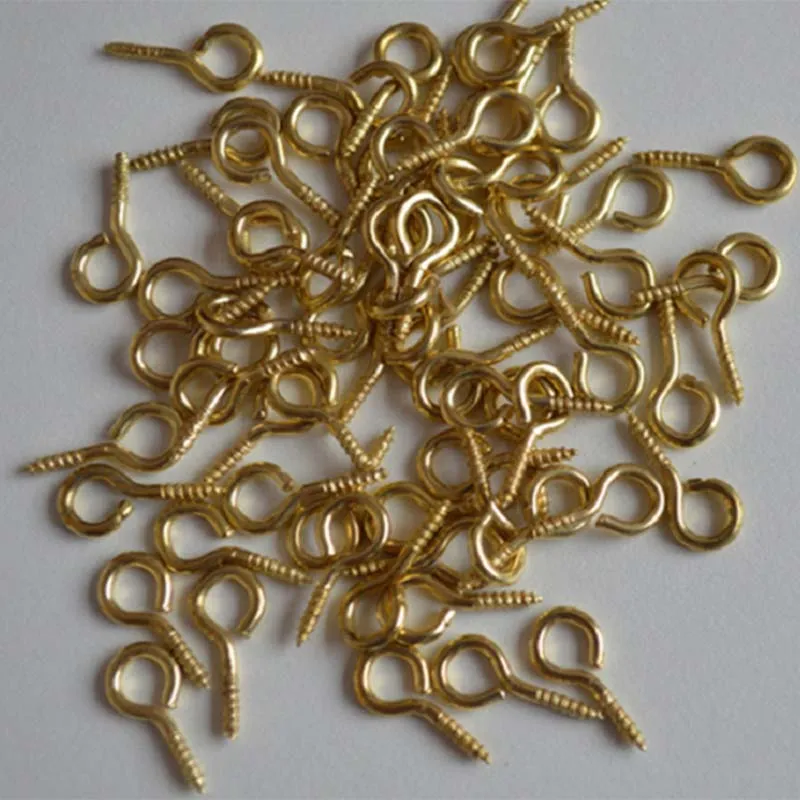 

Mini Eye Pins Eyepins Hooks 100 x 12mm Eyelets Screw stainless steel picture wire frame screw eye hook tiny small hanging Hooks