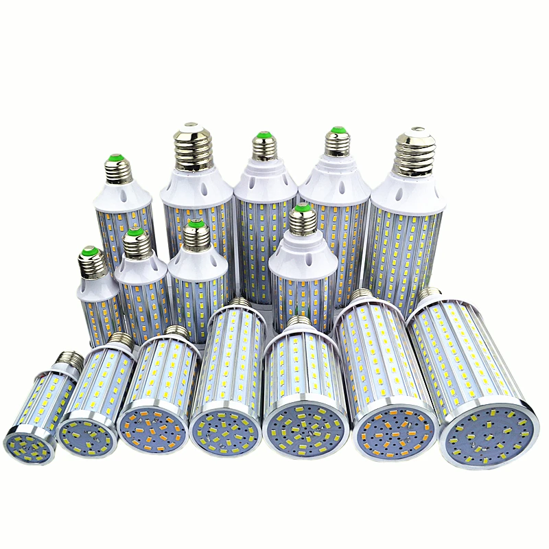 

2Pcs High Power Aluminum PCB Cooling 5730 SMD LED Corn Bulb 85V-265V E27 18W 25W 30W 40W 50W 80W No Flicker LED lamp Spot light