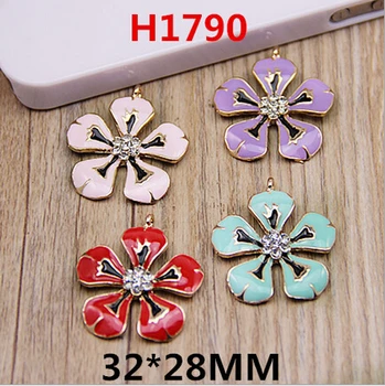 

New arrived 30pcs/lot alloy drop oil gold-color metal cartoon Hollow Sunflower charms diy necklace/bracelet jewelry pendants