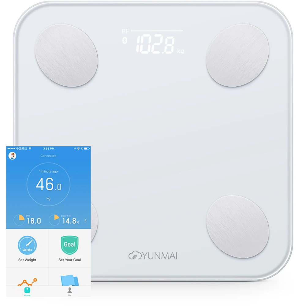 

YUNMAI Mini 2 Body Fat Monitor weigh Balance Smart Body Fat Scale Intelligent Data Analysis APP Control Digital Weighing Tool
