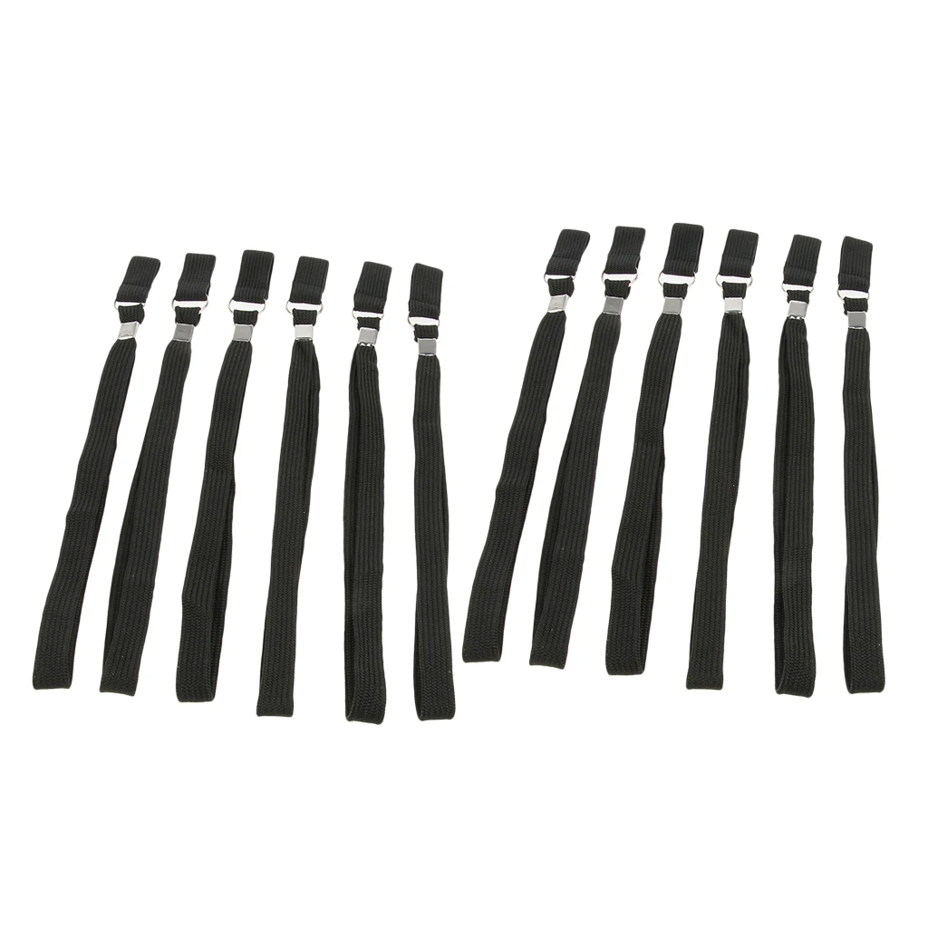 12pcs Black Hiking Stick Walking Cane Ropes Crutch Wrist Straps Hand Wristband