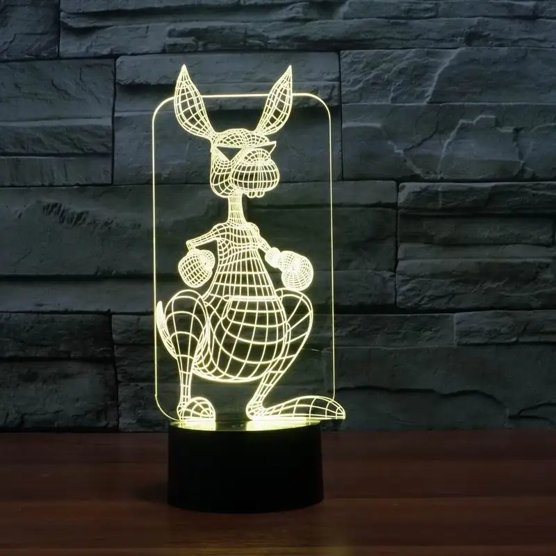 Lovely LED Animal Lights Kangaroo Shape Coloful Atmosphere Lamp for Decoration FS-3007