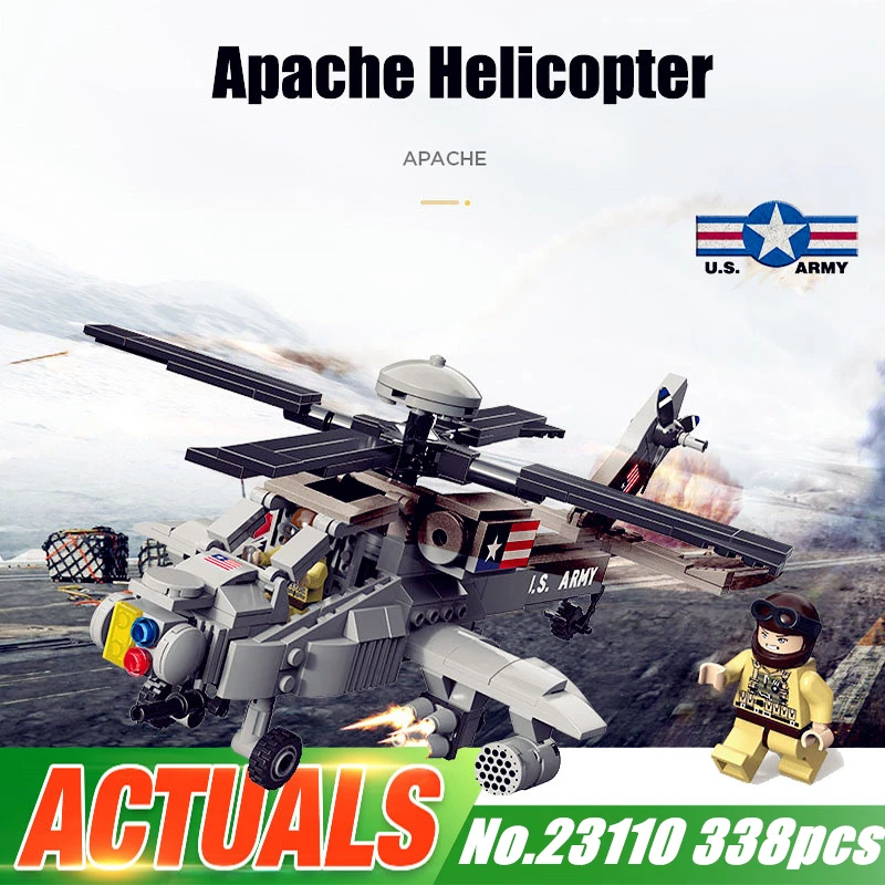 

338pcs Legoing Apache Kits Model Building Blocks Bricks Compatible Leogingly Educational Toys For Children Kid Boy Birthday Gift